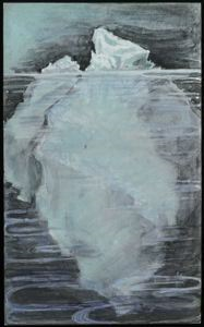 Image of Iceberg Showing Thickness, Illustration